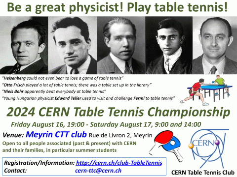 CERN Table tennis championship